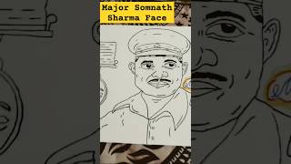 Major Somnath Sharma face drawing short viral video [upl. by Lancaster]