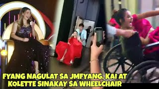 FYANG NAGULAT SA JMFYANG KAI AT KOLETTE SINAKAY SA WHEELCHAIR Behind the Scene [upl. by Juana737]