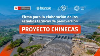 Suscripción del contrato para elaborar los estudios de preinversión del proyecto Chinecas [upl. by Sherurd505]