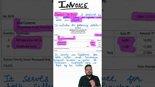 Invoice  11 Accounts Ch 7 Source Documents amp Vouchers Best Explanation by Sanyam Sir shorts [upl. by Dnarb]