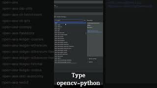 How to install opencv in pycharm shorts [upl. by Suzy]