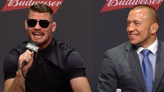 🤪 ARE YOU INTOXICATED Michael Bisping vs George St Pierre [upl. by Shina513]