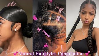 Cute amp Trendy Natural Hairstyles Styles By Baddies [upl. by Eelime]