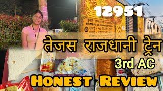 Tejas Rajdhani train 12951 3rd AC  honest Food review food train rajdhaniexpress foodreview [upl. by Sanferd467]