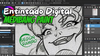 Entintado Digital Medibang paint Parte 1 [upl. by Eleik]