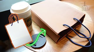 Making a leather paper bag  ASMR [upl. by Ettevey]