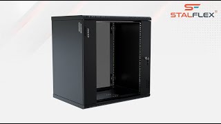 SE Nätverksskåp RACK Professional 19” 12U 450 glas svart [upl. by Nauwtna]