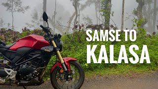 Ride from Samse to Kalasa  Chikkamagaluru  POV  Honda CB300R [upl. by Annoid681]