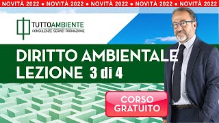 Diritto Ambientale 2022 lezione 3 corso gratuito [upl. by Ainaznat522]