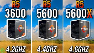 Ryzen 5 3600 vs Ryzen 5 5600 vs Ryzen 5 5600X [upl. by Lowndes949]