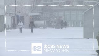 Snowy day at the beach in Asbury Park NJ [upl. by Pooi]