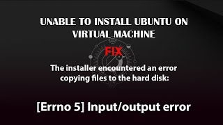 The installer encountered an error copying files to the hard disk Errno 5 Inputoutput error [upl. by Hsetih]