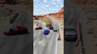 Realistic Highway Car Crashes 56  BeamNGdrive [upl. by Ijar]