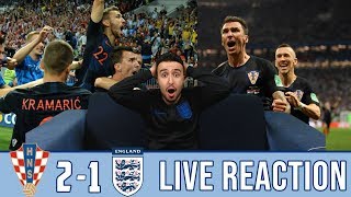 CROATIA v ENGLAND 21 REACTION  ITS NOT COMING HOME [upl. by Lyrahc]