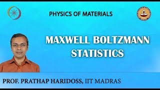 Maxwell Boltzmann Statistics [upl. by Tormoria]