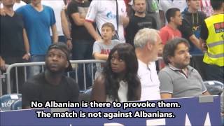 Serbian fans chant quotKill albanians so they dont existquot without provocation [upl. by Salvadore216]