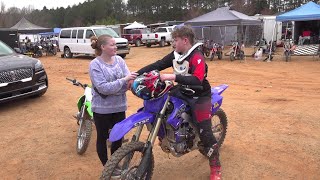 Nathan got his new dirt bike now lets race it RACE DAY LETS GO 2021 Yamaha yz250f [upl. by Wanfried]