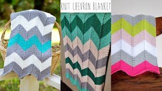 KNITTING TUTORIALCHEVRON BLANKET [upl. by Velleman]