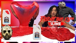 MAKING TWO GALLONS OF FRIDAY THE 13TH SLIME  MAKING GIANT SLIMES [upl. by Aillil]