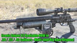 Evanix Sniper X2  MultiShot Big bore Airgun Product DemoInformation [upl. by Nima]