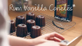 ASMR  How to make rum vanilla canelés 经典法式香草朗姆可露丽 [upl. by Eityak]