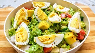 AVOCADO EGG SALAD  healthy salad for weight loss  keto salad  egg salad recipe  avocado salad [upl. by Ardnuaek]