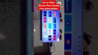 Jio Air Fiber Disney Plus Hotstar free subscription shorts jio set top box channels ytshorts jio [upl. by Yggam]