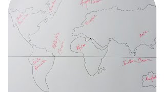 World Map drawing for UPSC CSE Exam [upl. by Cord964]