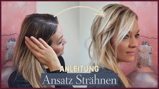 Blonde ANSATZ STRÄHNEN selber machen 👱‍♀️❤ Haare nach Balayage  Anleitung zum selber färben [upl. by Lynch]