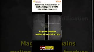 real world demonstration of broken magnet create magnetic poles physics shorts viralvideo [upl. by Kendricks]