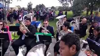 Taki Mamata  Auckland City Brass  2015 Mt Roskill ANZAC Service amp Parade [upl. by Snahc]