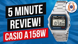 5 Minute Watch Review  Casio A158WA1 1980s Icon [upl. by Okorih233]