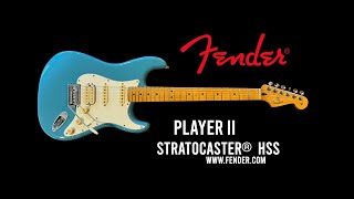 FENDER Player II Stratocaster® HSS  Aquatone Blue  Tone Master Pro [upl. by Clara]