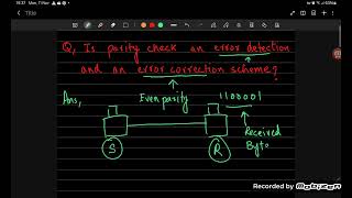 Parity check error detection or error correction [upl. by Osicran547]