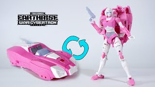 Transformers Earthrise Deluxe Class Arcee Transformation [upl. by Lledner]