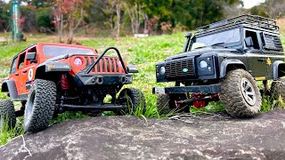 【DEERC MN128 × MN99S】 Jeep Wrangler × LAND ROVER DEFENDER 90Trail running [upl. by Nitfa492]