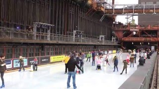 Essen Eisbahn Kokerei Schlittschuhlaufen 19 12 2015 [upl. by Nahtan]