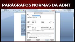 Formatando Parágrafos no Word nas Normas da ABNT [upl. by Pavier828]