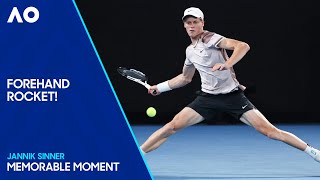 Jannik Sinner Smashes an Incredible Winner  Australian Open 2024 [upl. by Tayib]