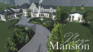 MEGA MANSION BLOXBURG SPEEDBUILD WITH POOL [upl. by Sipple908]