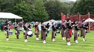 Blairgowrie Rattray amp Dist Pipe Band Salute the Chieftain during 2019 Birnam Highland Games 2019 [upl. by Affay]