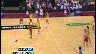 Netball Diamonds v England Quad Series 2012 Game 1 [upl. by Madelina]