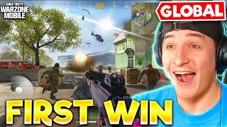 My FIRST WIN in WARZONE MOBILE GLOBAL LAUNCH [upl. by Adar]