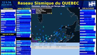 Reseau Sismique du Quebec  Données sismiques en temps réel [upl. by Aronoh]