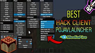 MINECRAFT JAVA SUPER OP HACK CLIENT ON ANDROID  HUZUNI CLIENT  POJAVLAUNCHER [upl. by Biddy]