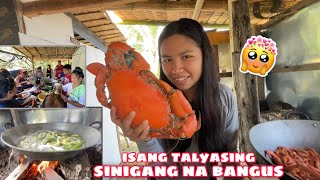 ISANG TALYASING SINIGANG NA BANGUS NA MAY KATMON  MAY MGA BISITA SA PALAISDAAN [upl. by Trometer]