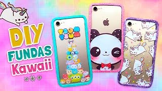 Como hacer FUNDAS CASERAS para CELULAR hechas a mano  Diy Kawaii  Tutorial paso a paso  Fabbi Lee [upl. by Bindman]