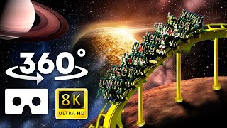 VR Roller Coaster Planet 360 Space video Virtual Reality Extreme Ride [upl. by Cutty]