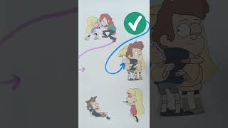 Gravity falls one line connect puzzle magic art  Gravityfalls papercraft [upl. by Anatak]