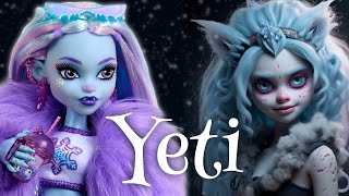 I MADE A GORGEOUS YETI PRINCESS  NEW ABBEY BOMINABLE MONSTER HIGH DOLL REPAINT by Poppen Atelier [upl. by Adeirf]